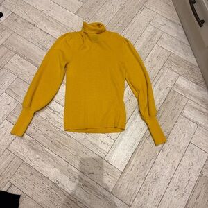 J. Crew Mustard Yellow Turtleneck Sweater